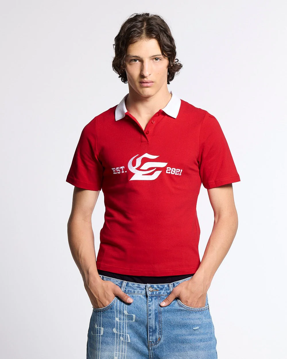 5th AURA SLIM POLO RED - Image 2