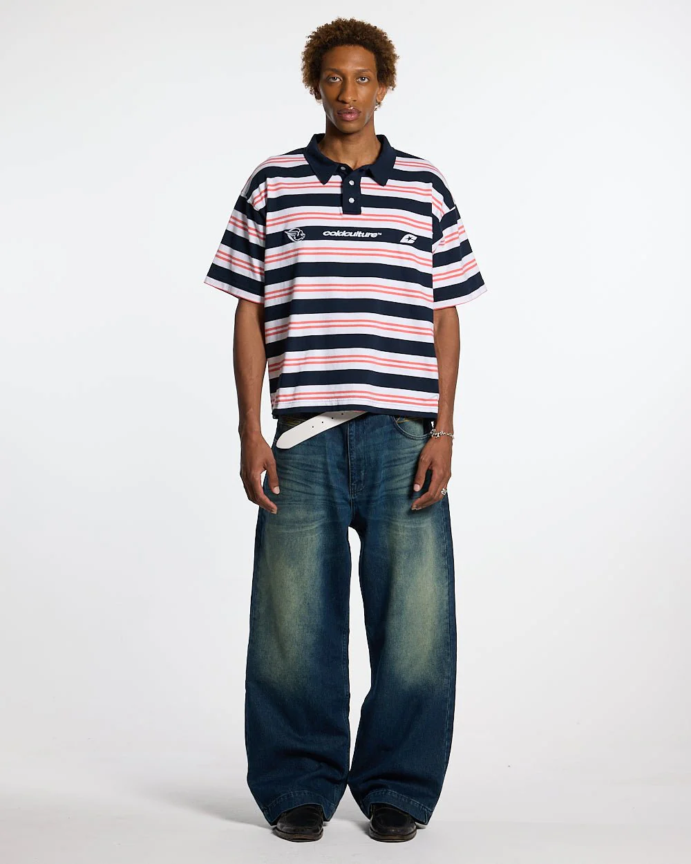 AEROSTRIPES POLO BLUE SEA/CORAL - Image 2