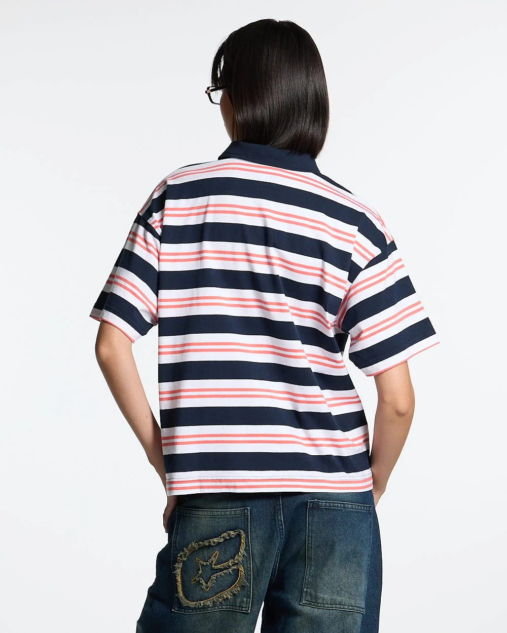 AEROSTRIPES POLO BLUE SEA/CORAL - Image 6