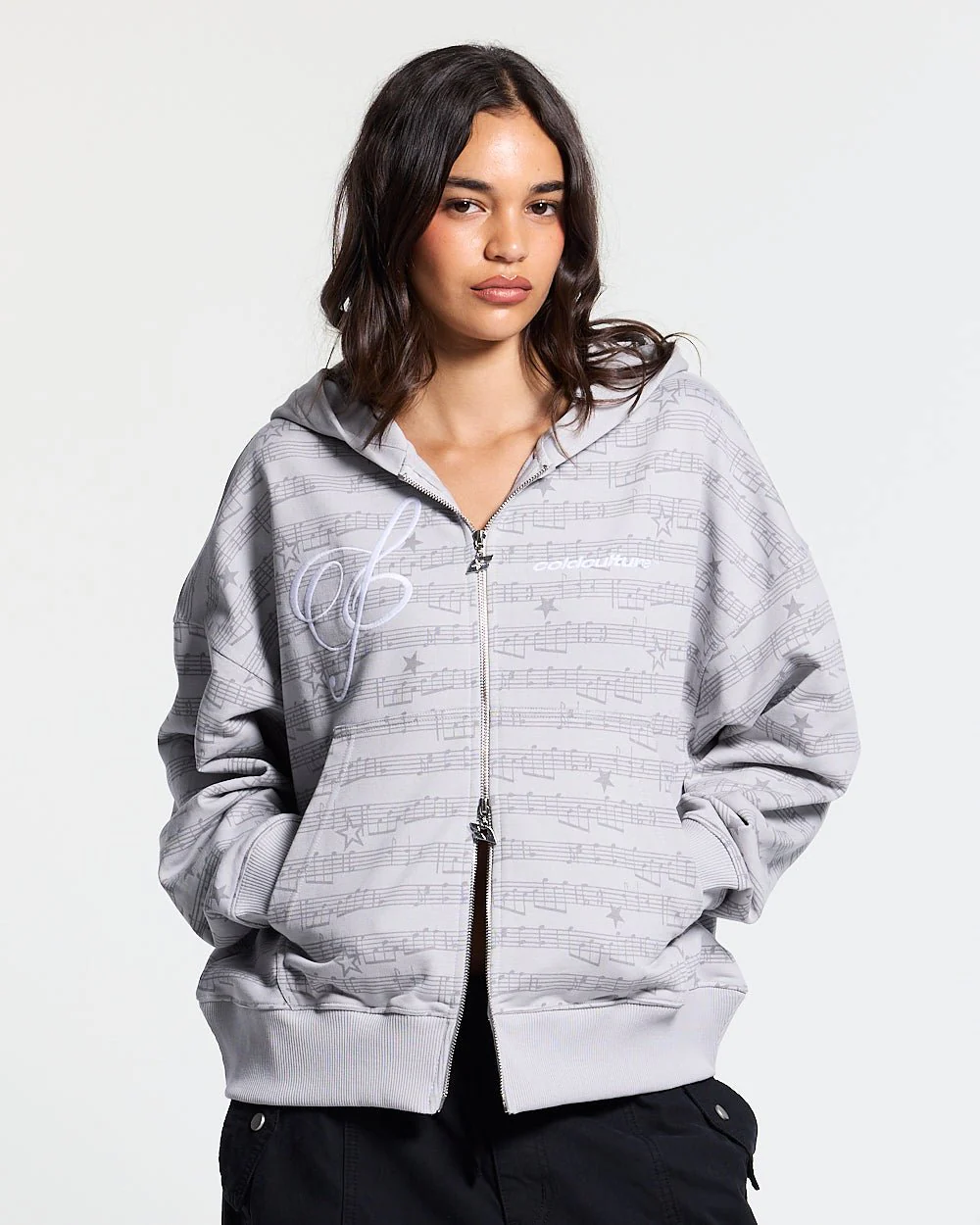 BEAT IT ZIP HOODIE GREY - Image 7