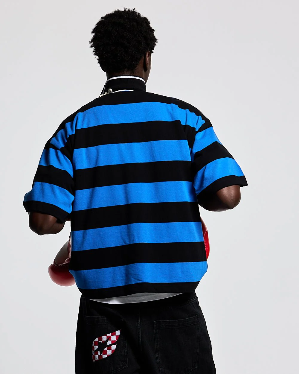 BIG STRIPES POLO T-SHIRT JASPER BLUE - Image 4