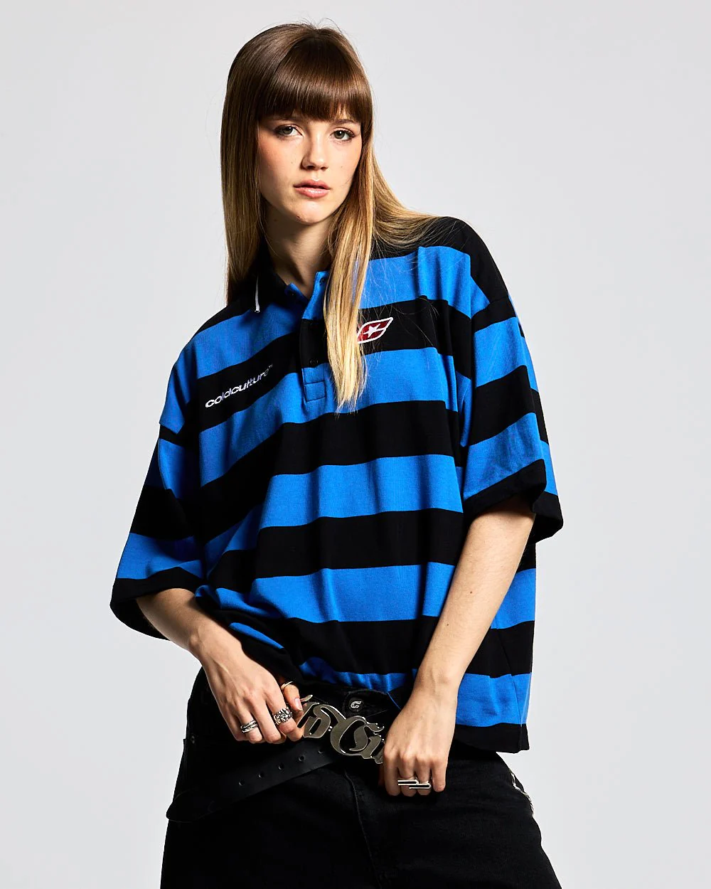 BIG STRIPES POLO T-SHIRT JASPER BLUE - Image 5
