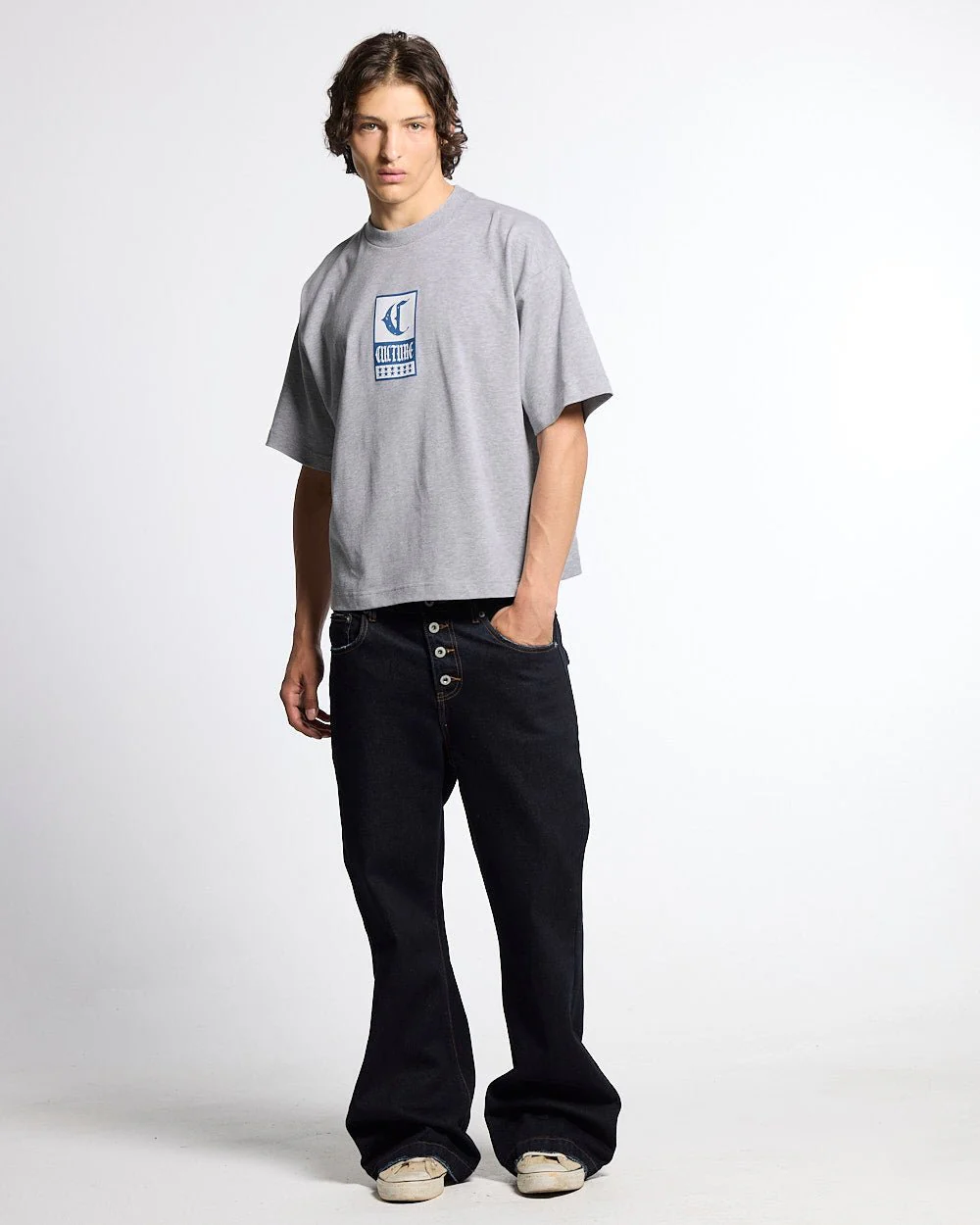BLURRED V5 BOOTCUT PANTS RAW DENIM - Image 5