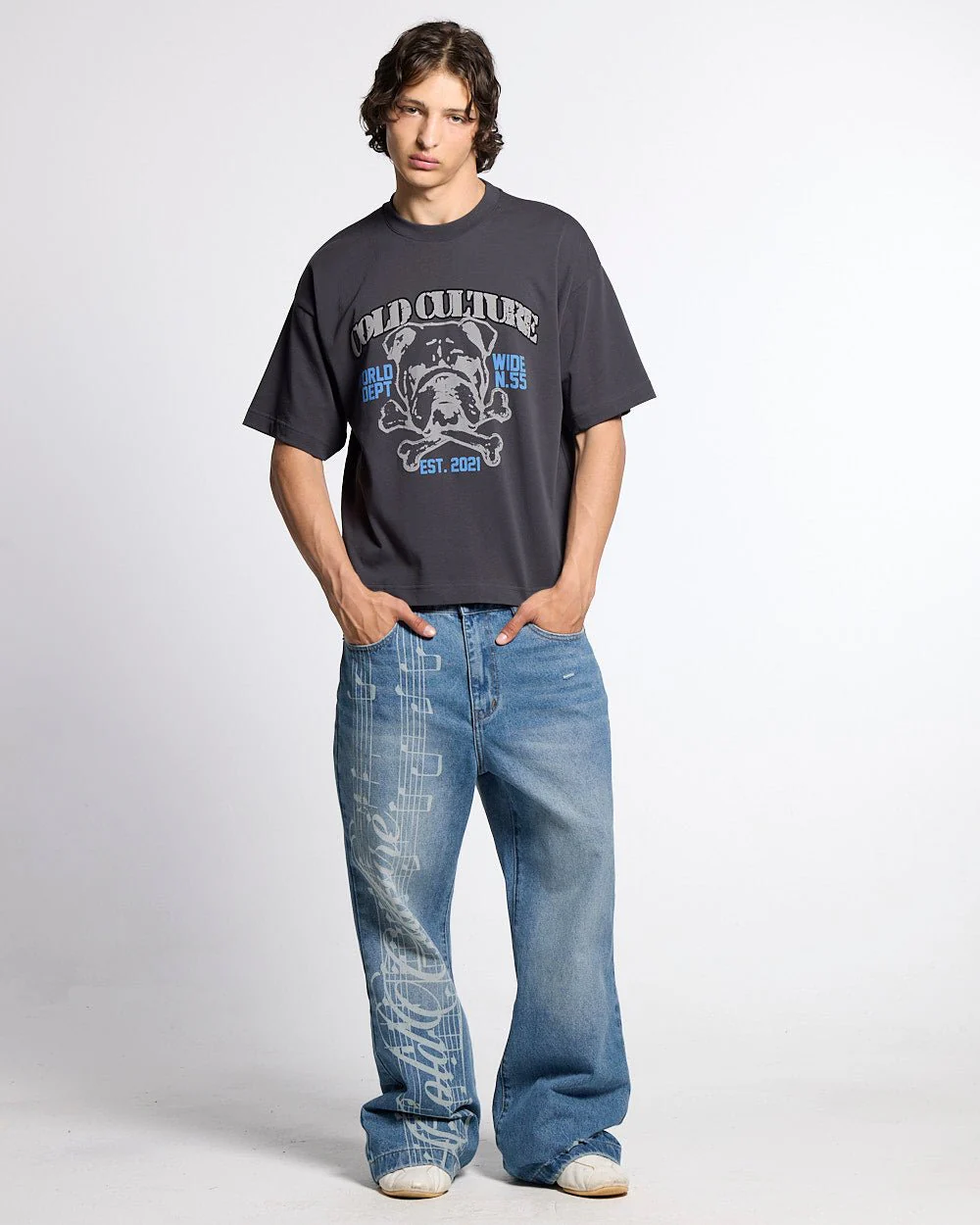 BULLDOG TEE DARK GREY - Image 5