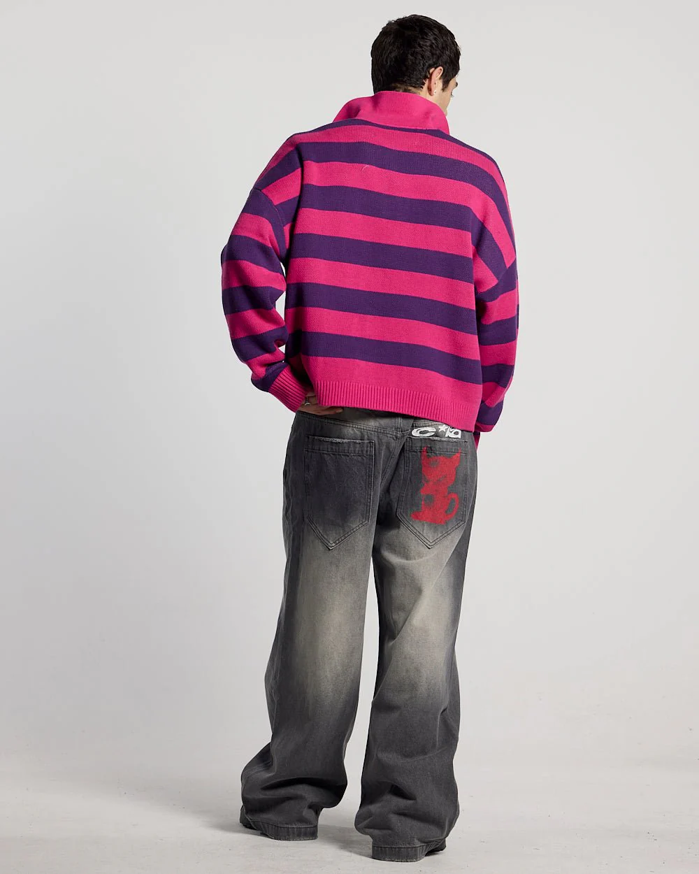 COLD BRICK POLO KNIT PURPLE & PINK - Image 4