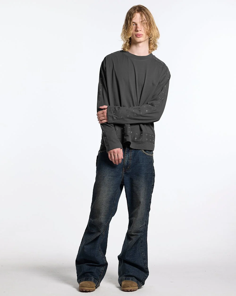 CONCRETE BOOTCUT JEANS BLUE - Image 5