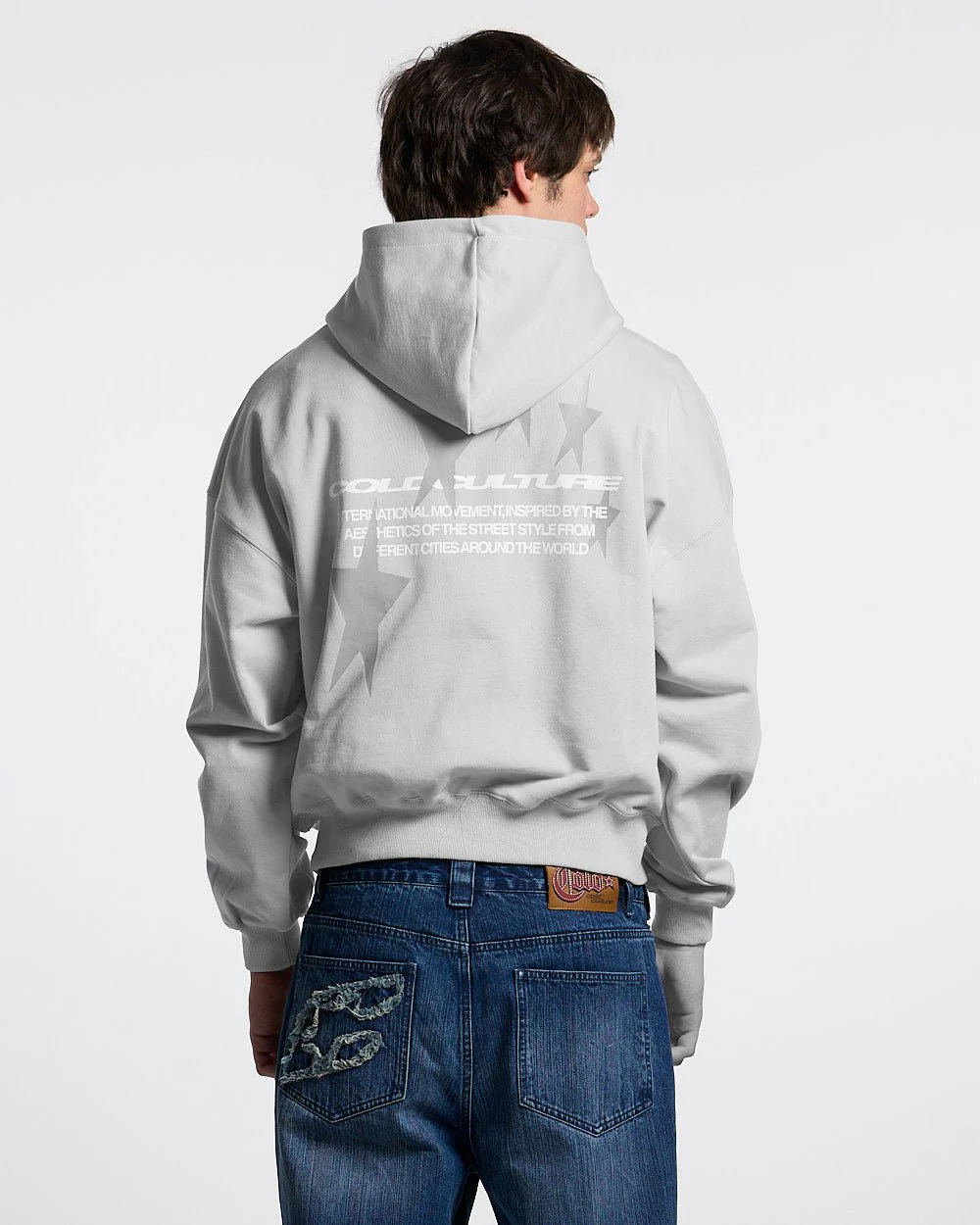 COSMOS ARC HOODIE LIGHT GREY - Image 2