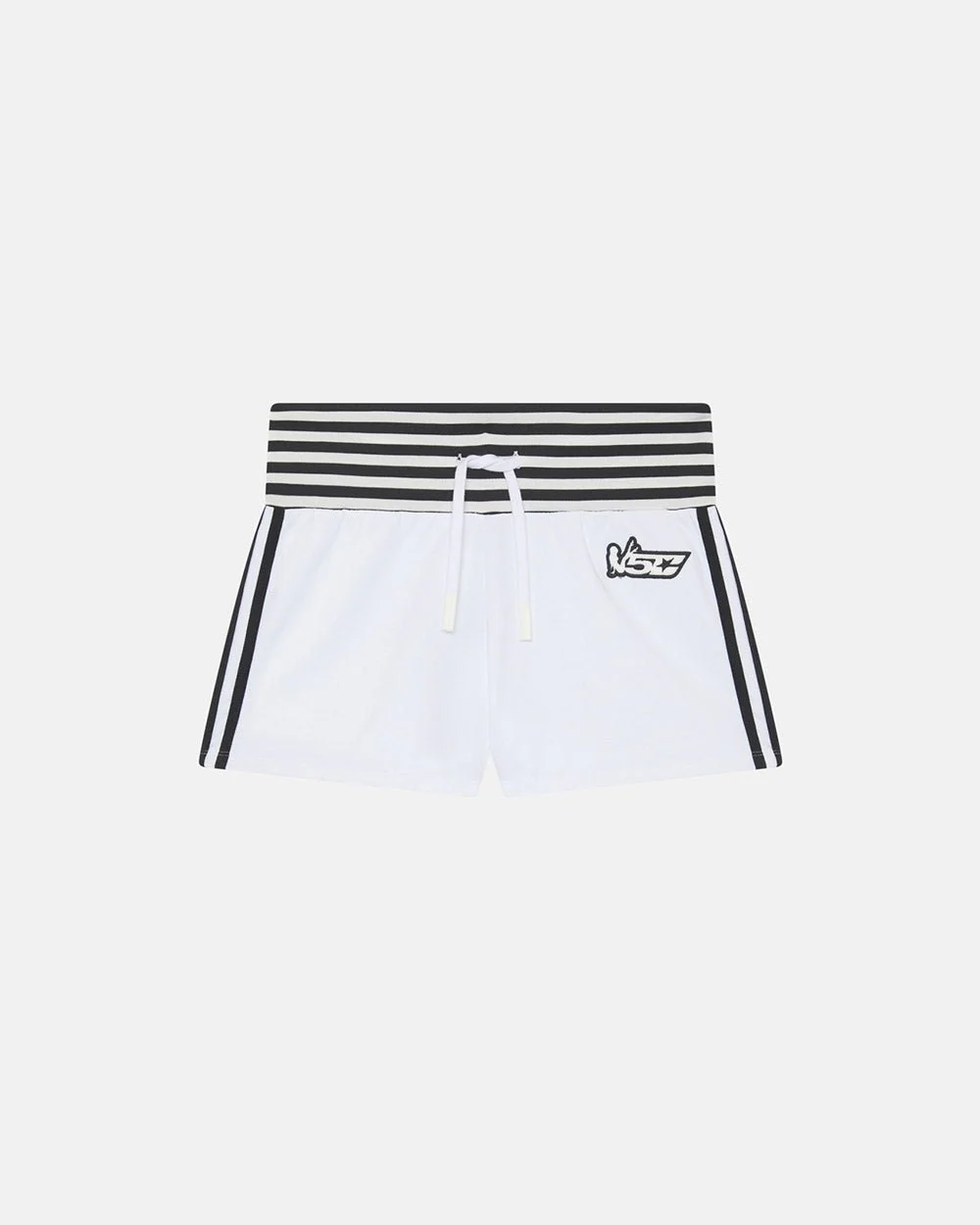 COURT SHORTS WHITE AND BLACK - Image 2
