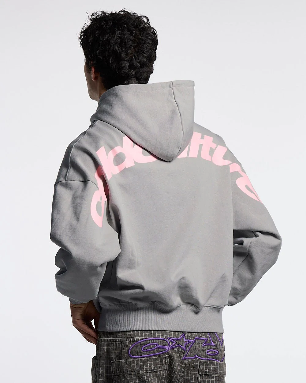 CURVED HOODIE GREY - Image 2