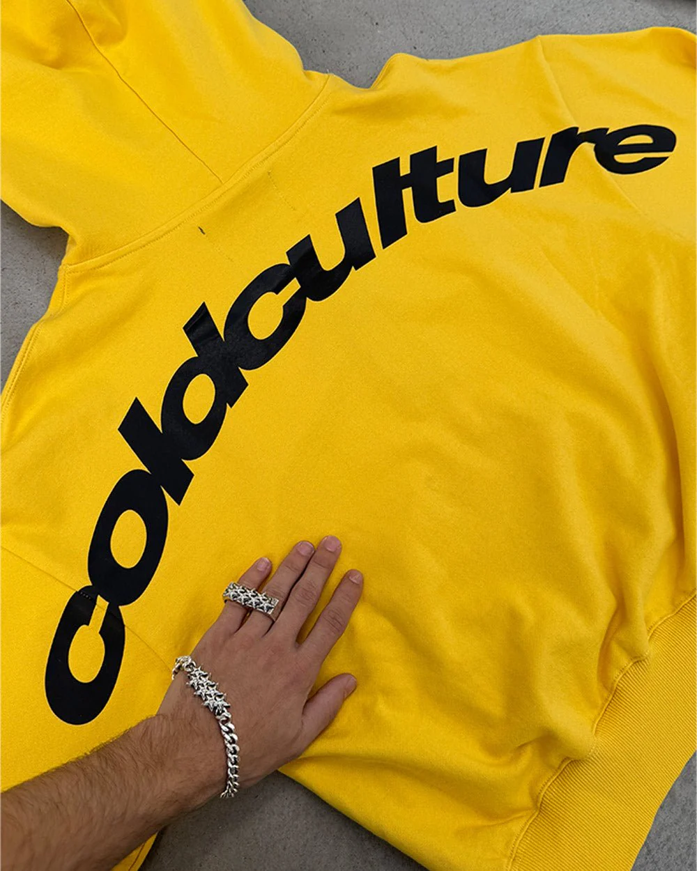 CURVED HOODIE YELLOW - Image 8