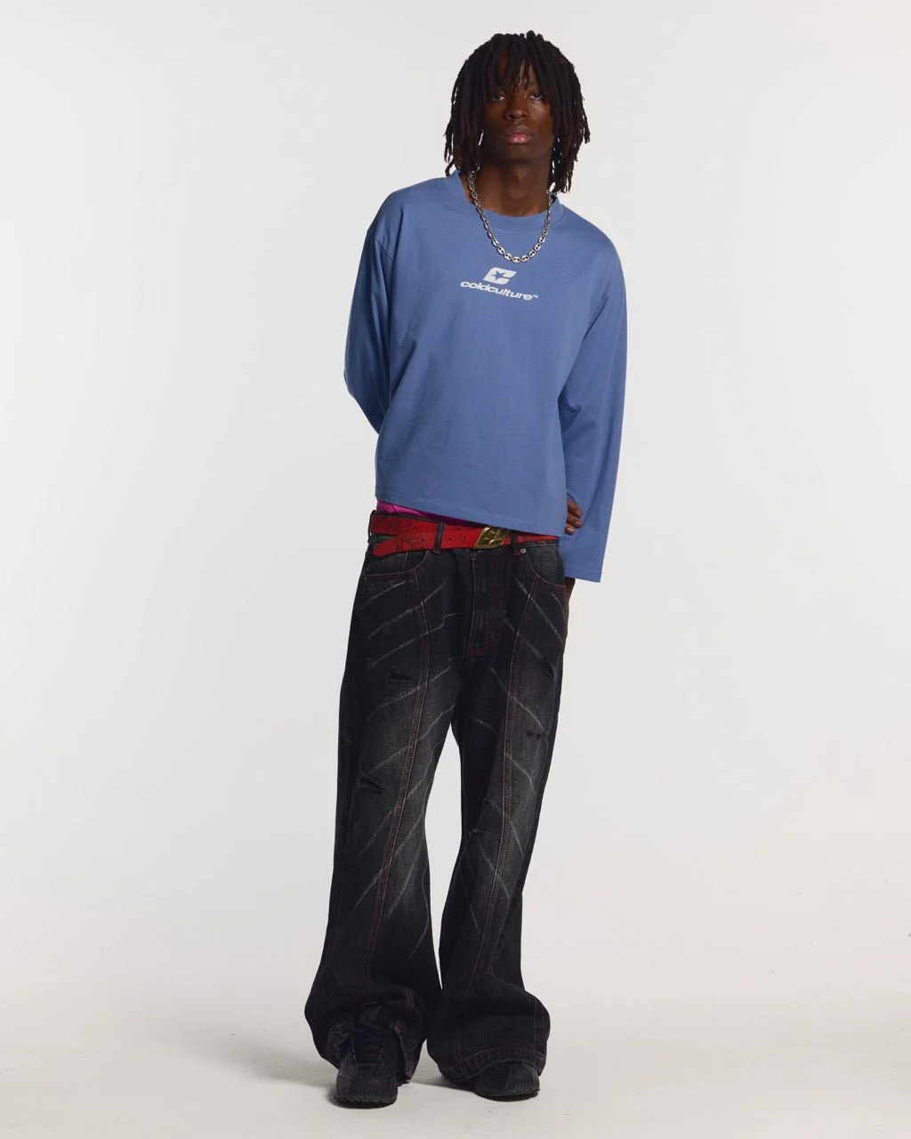 CURVED LONGSLEEVE BLUE - Image 4