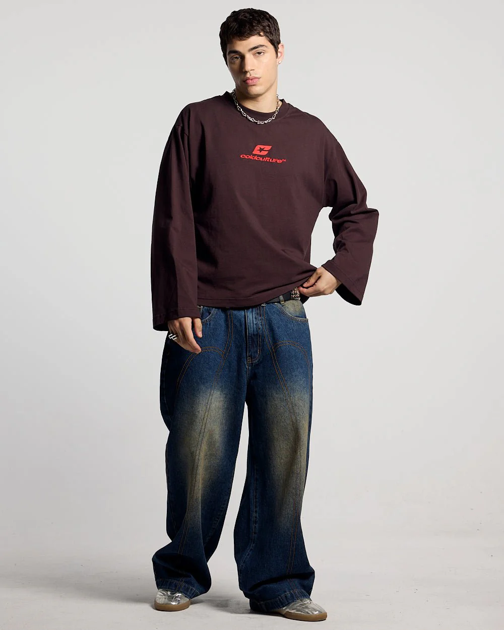 CURVED LONGSLEEVE BROWN - Image 4