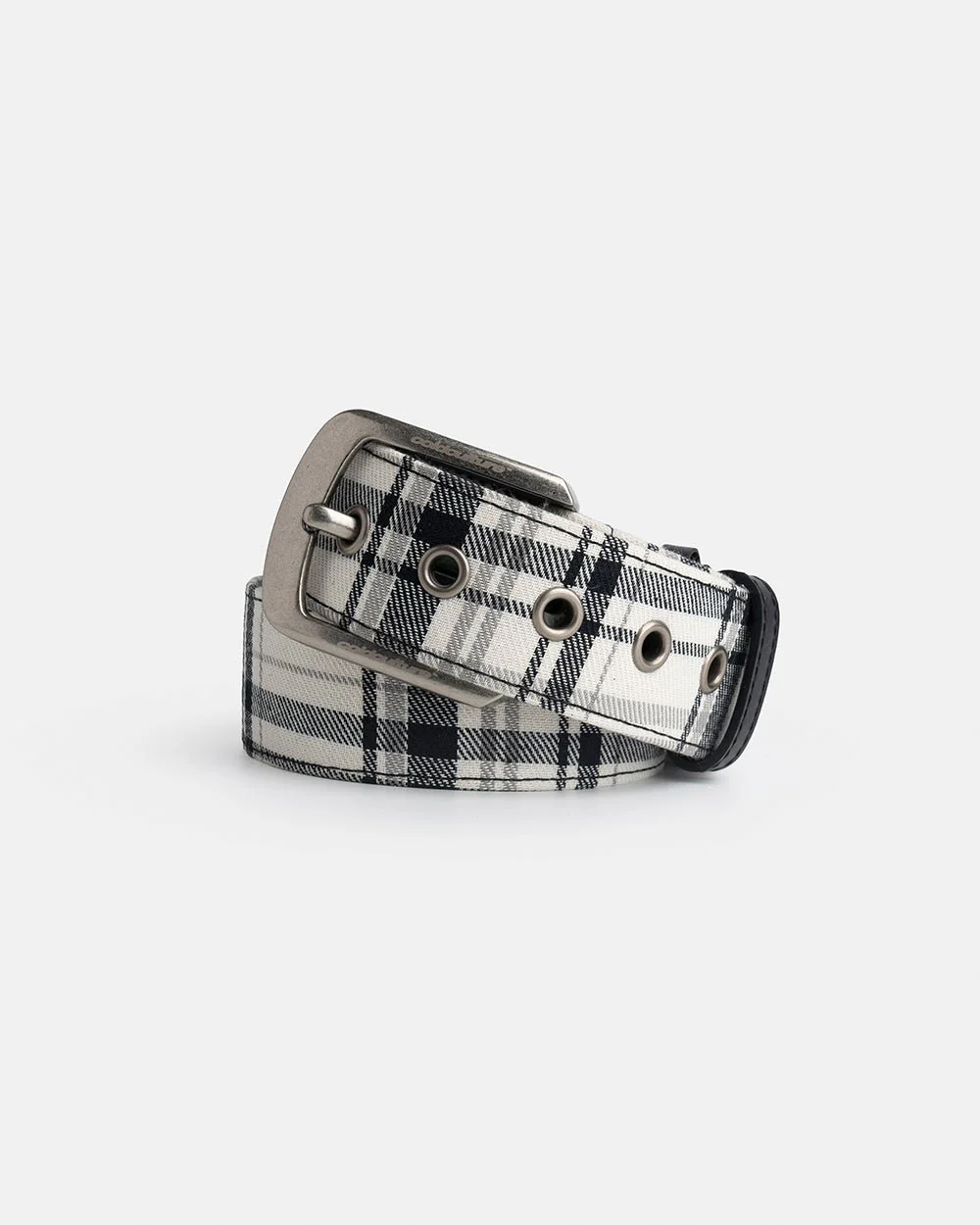 DINING CHECK BELT BLACK TARTAN