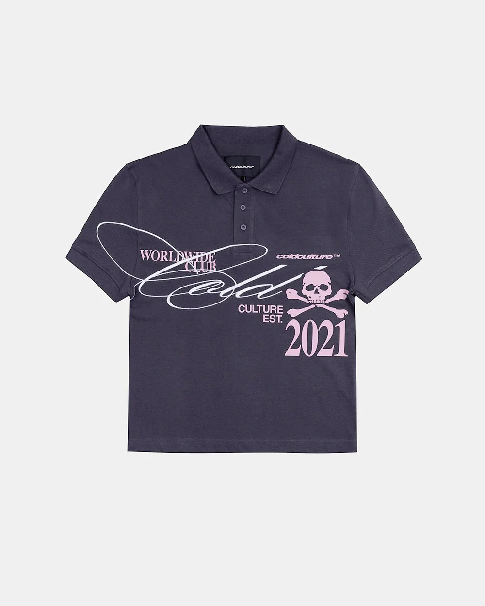 DIRTY SKULL POLO DARK GREY