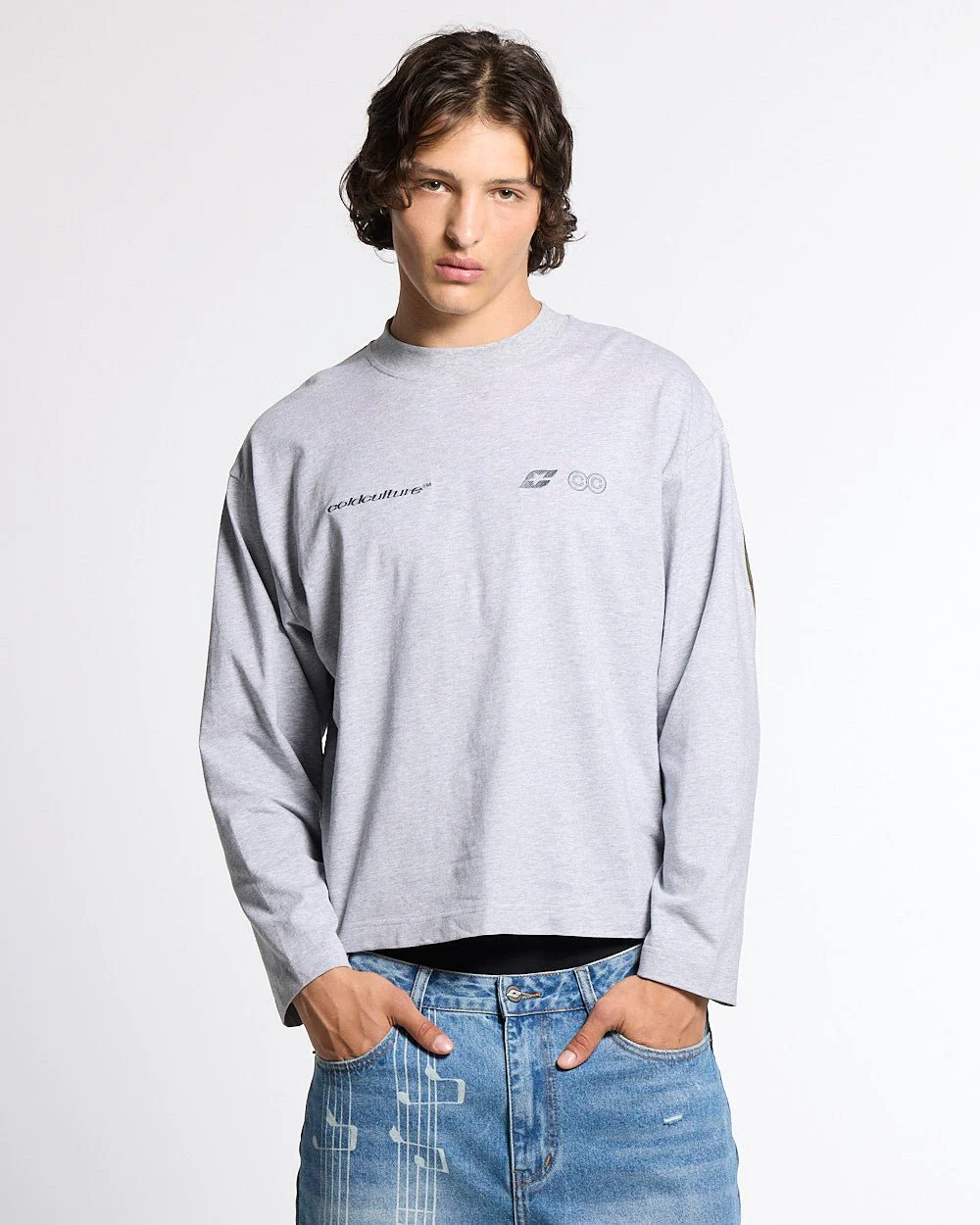 CURVED KNOTS LONGSLEEVE HEATHER GREY - Image 4