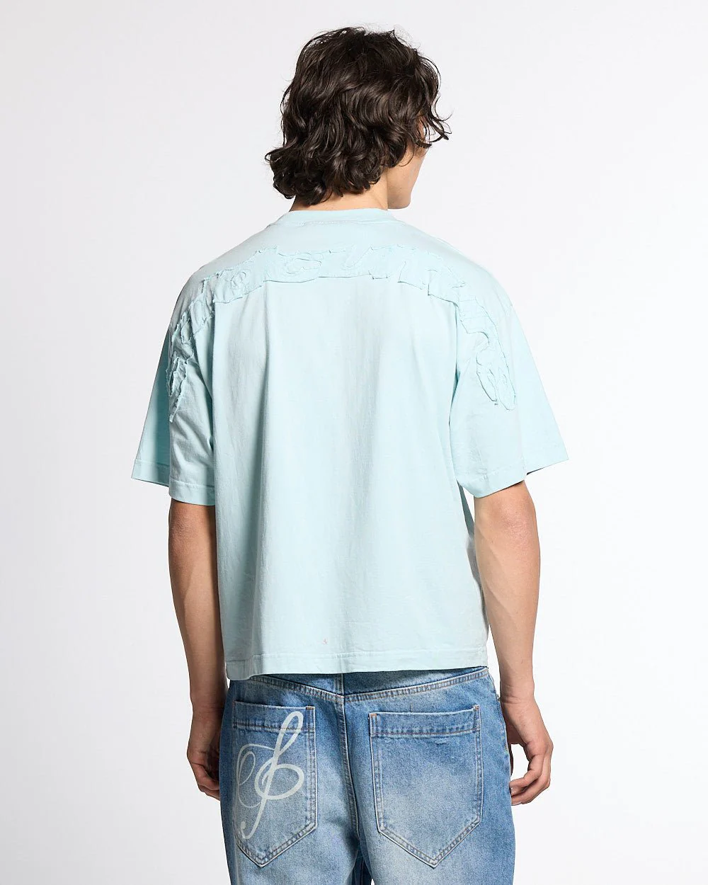 DISTRESS CURVED TEE BLUE - Image 2