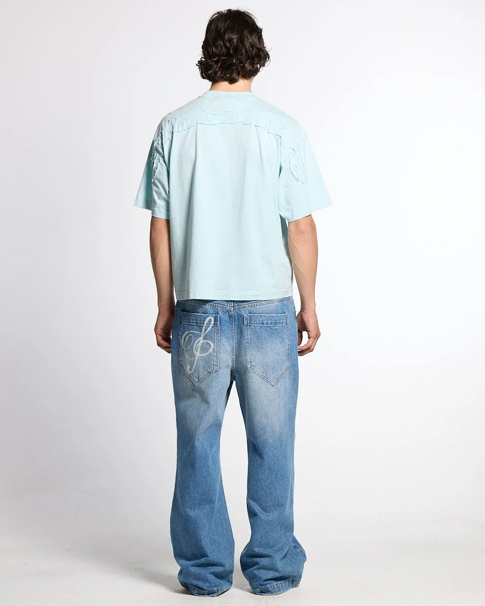 DISTRESS CURVED TEE BLUE - Image 6