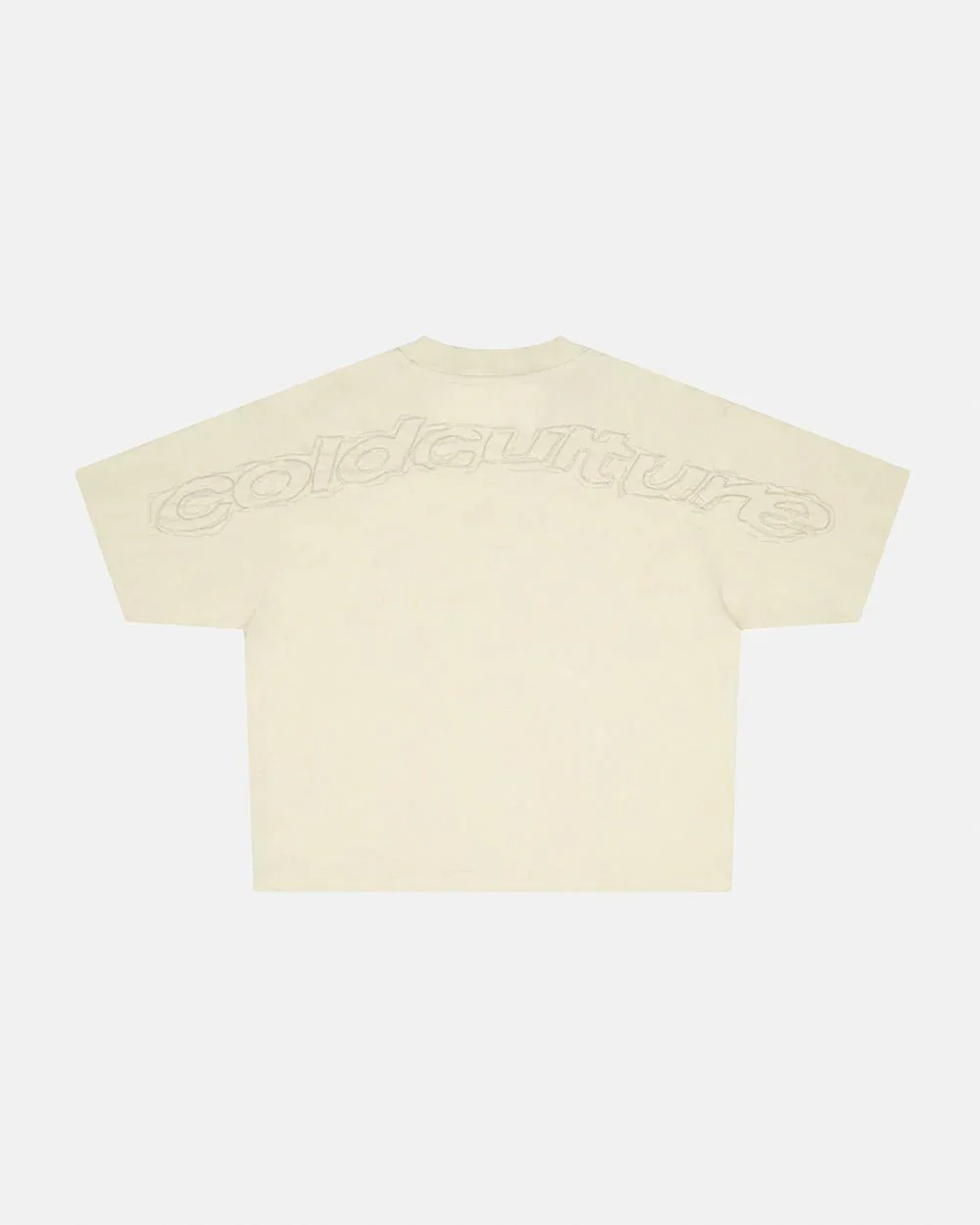 DISTRESS CURVED TEE CREAM