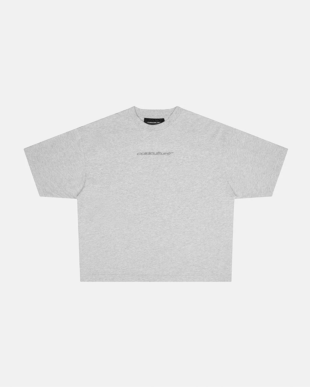DISTRESS CURVED TEE HEATHER GREY - Image 3