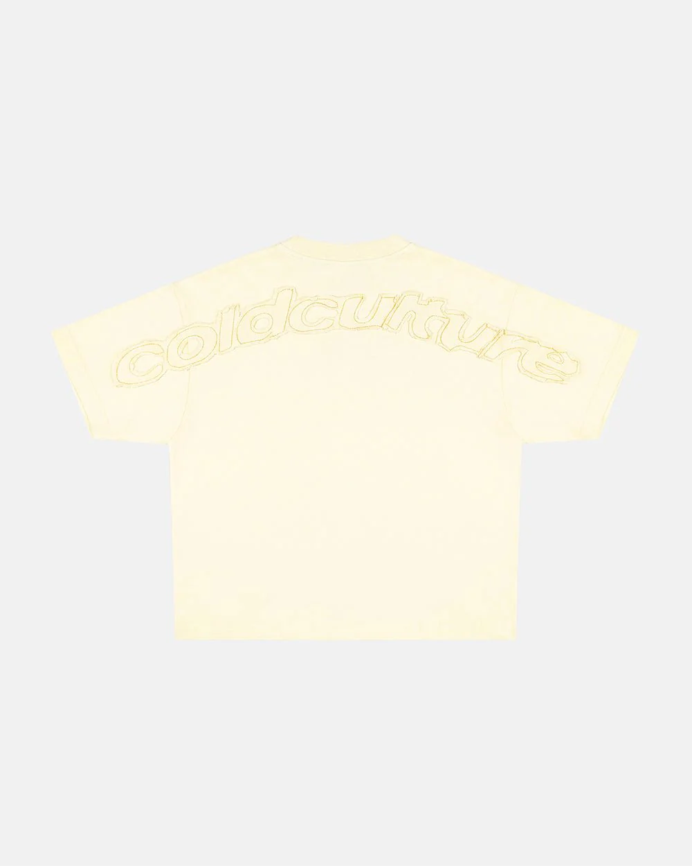 DISTRESS CURVED TEE YELLOW