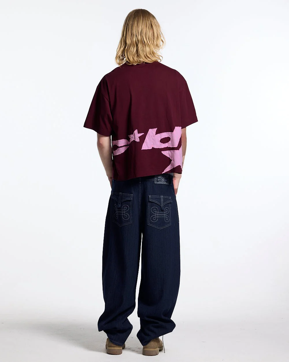 DISTRESS DEFENSE TEE BURGUNDY - Image 6