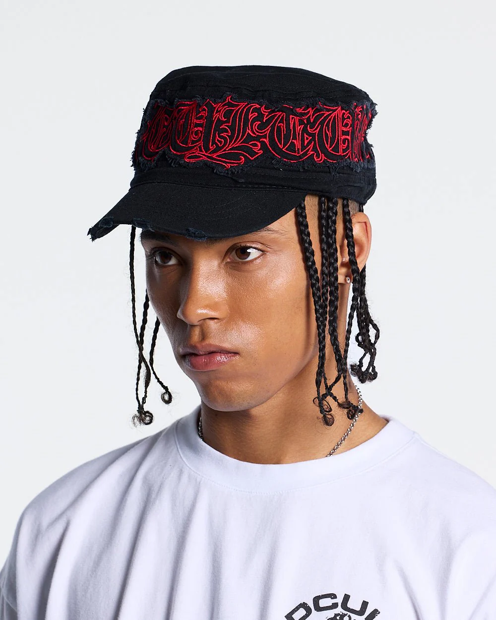 DISTRESS GOTHIC CAP BLACK - Image 3