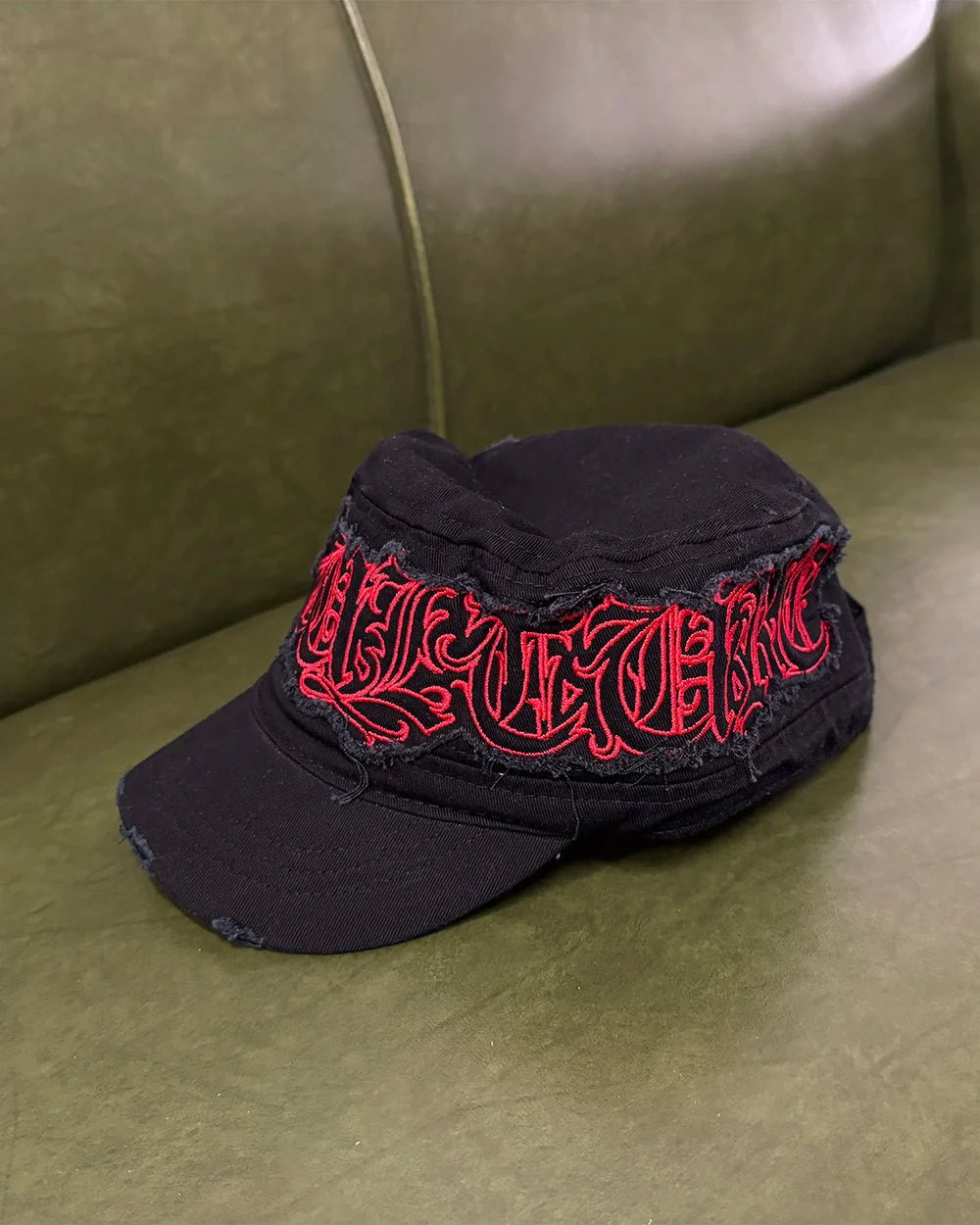 DISTRESS GOTHIC CAP BLACK - Image 7