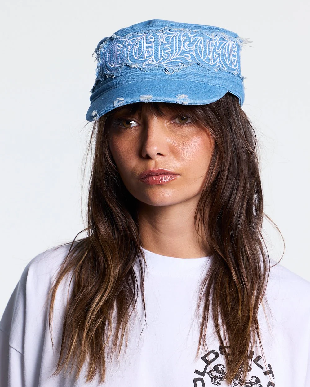 DISTRESS GOTHIC CAP DENIM - Image 5