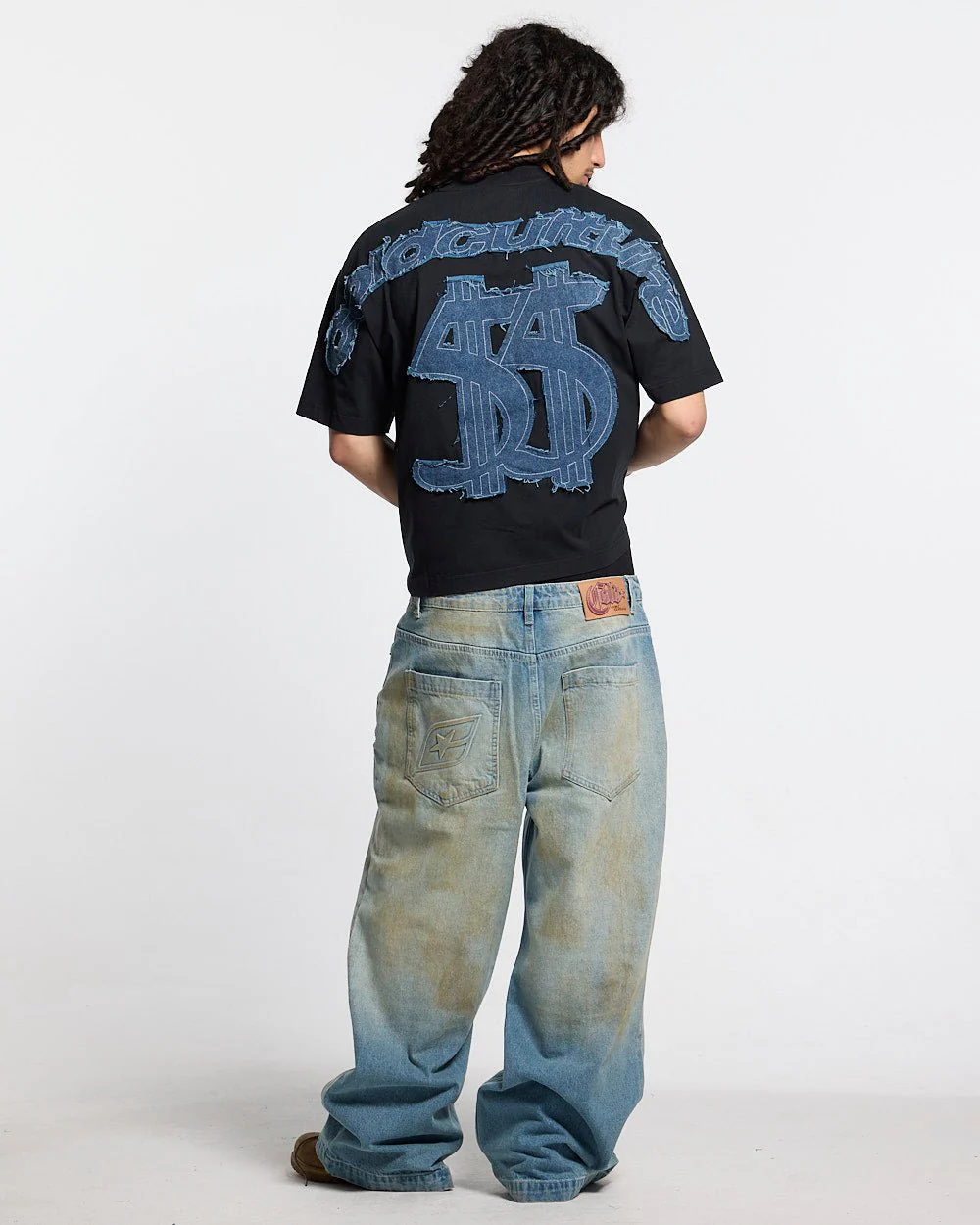 DISTRESSED DOLLAR TEE BLACK - Image 7