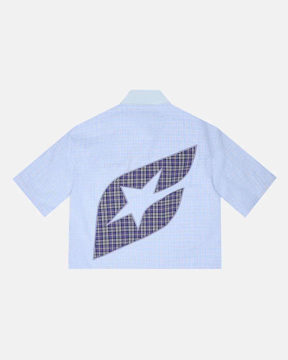 DOUBLE TARTAN SHIRT LIGHT BLUE