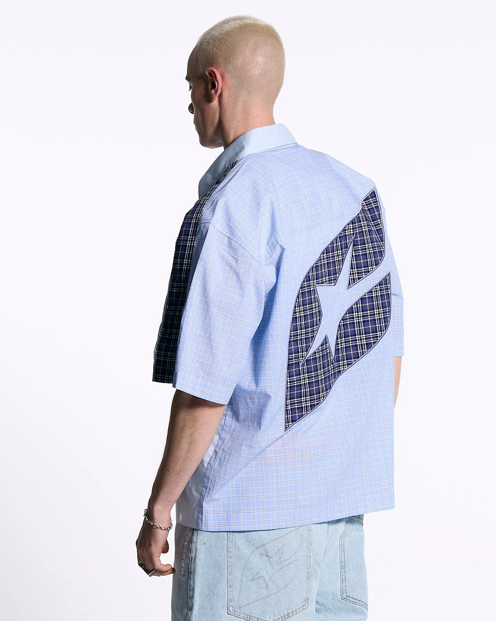 DOUBLE TARTAN SHIRT LIGHT BLUE - Image 2