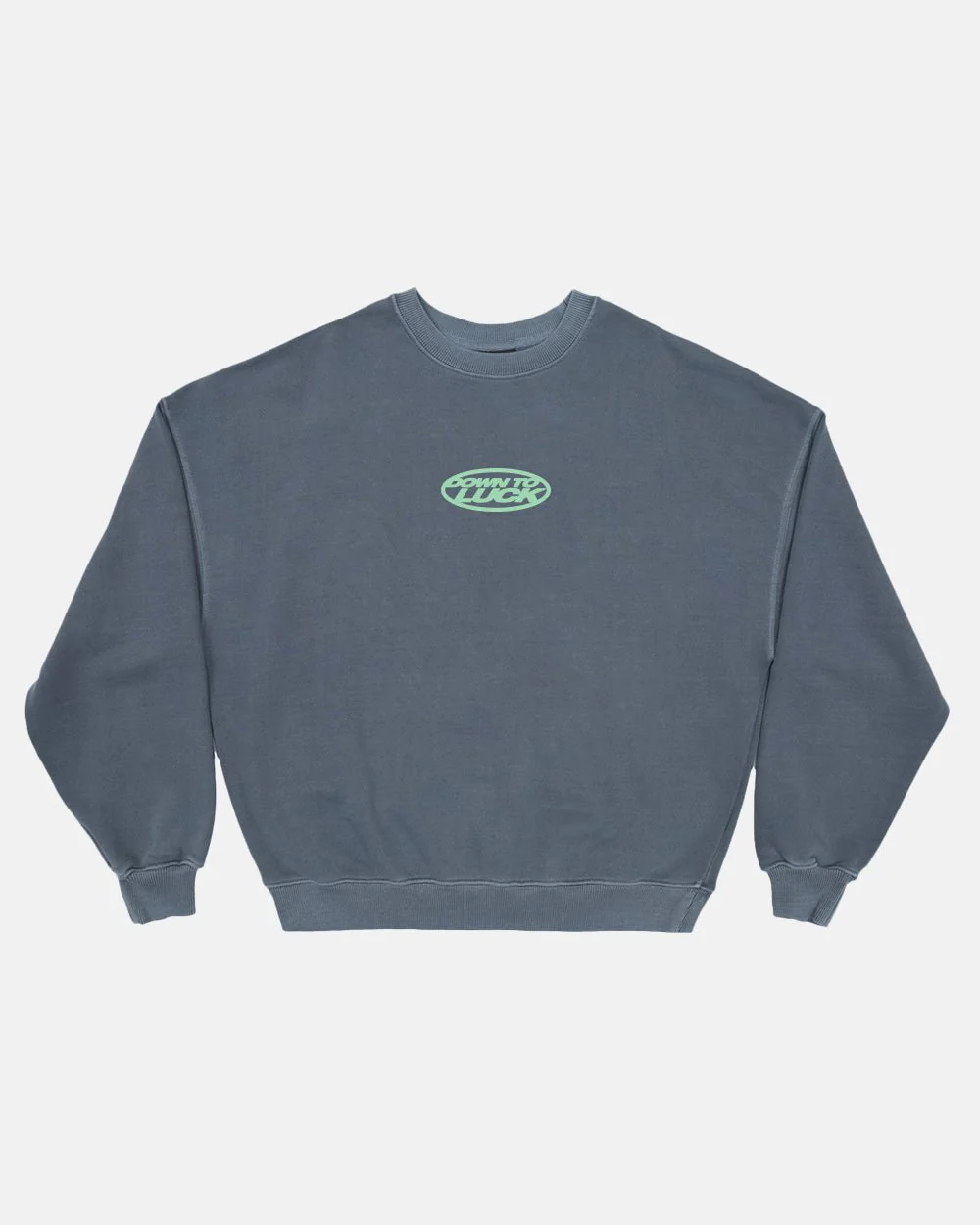 DOWN TO LUCK CREWNECK DARK BLUE - Image 2