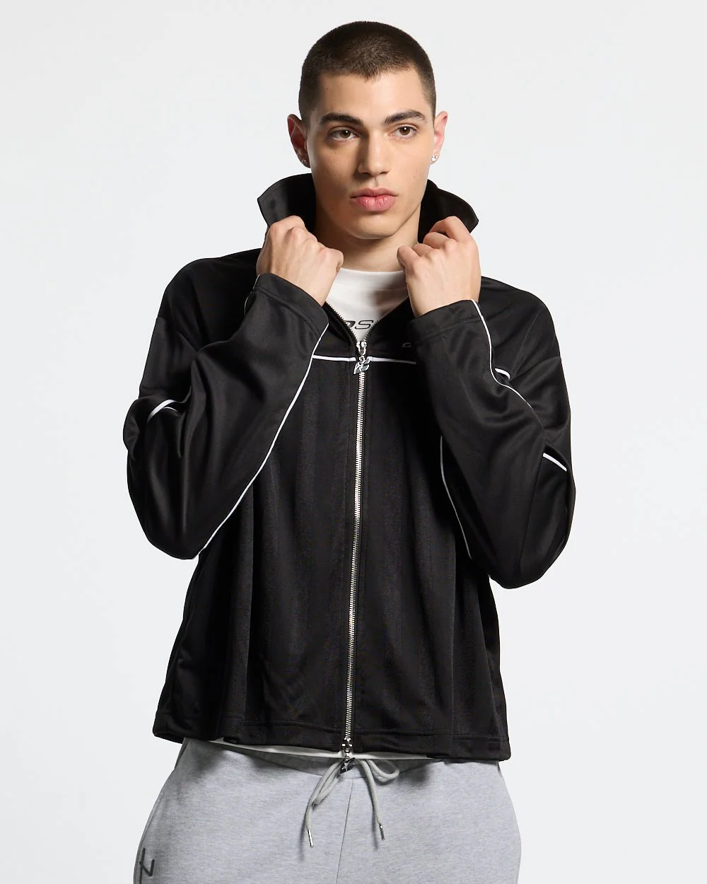 DRAW THE LINE LONGSLEEVE SHIRT BLACK - Image 2