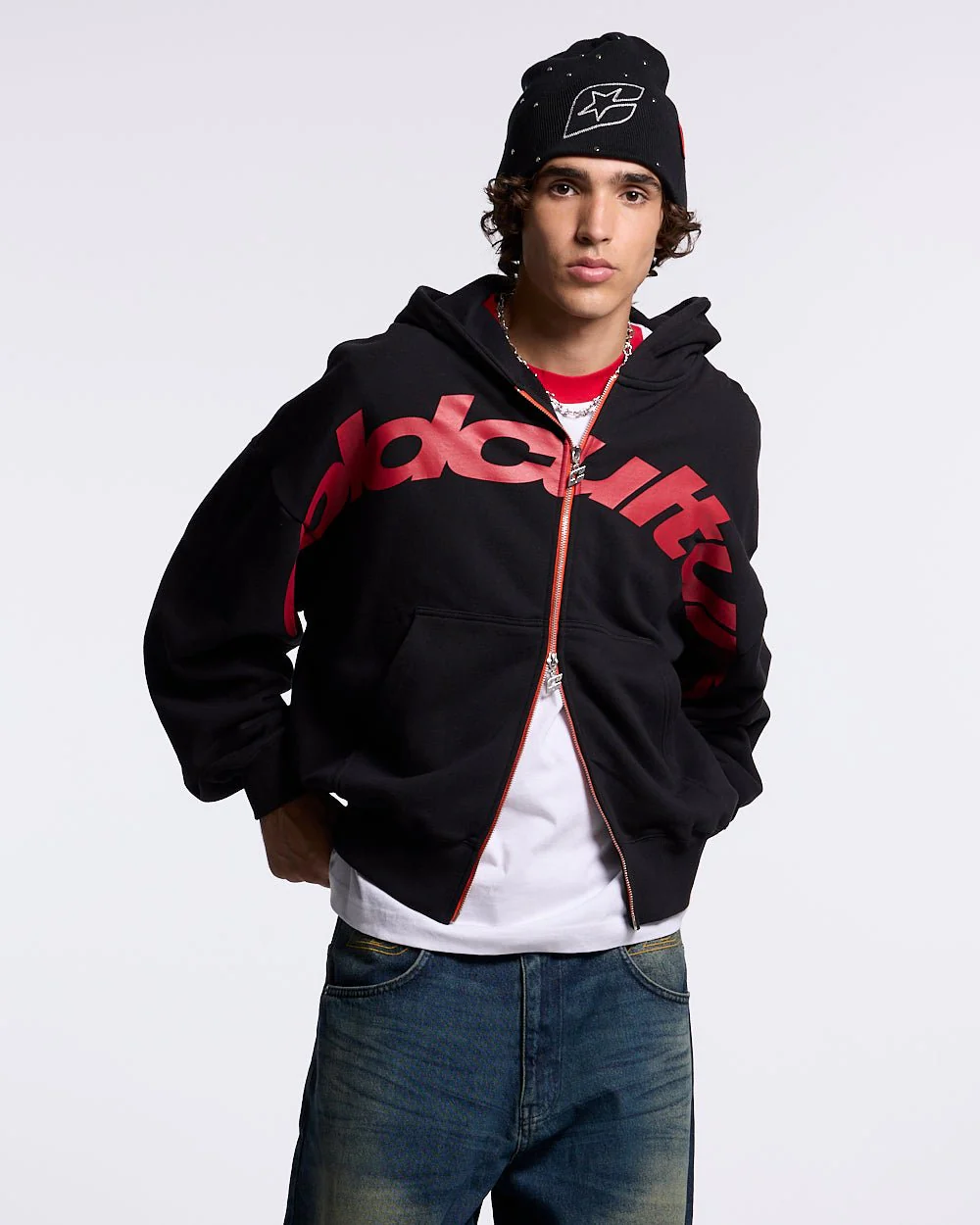 DRIVEN ZIP HOODIE BLACK - Image 2