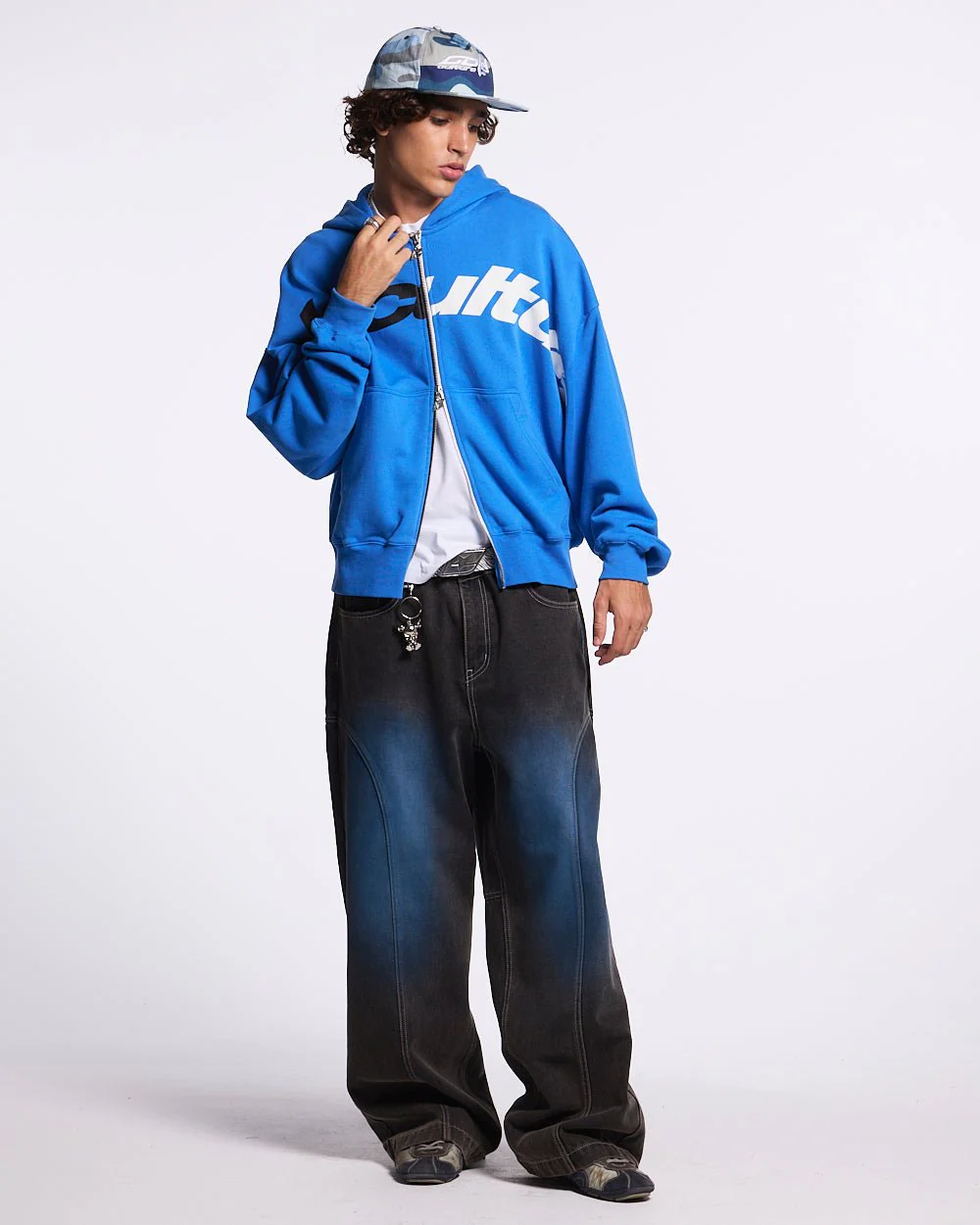 DRIVEN ZIP HOODIE BLUE - Image 2