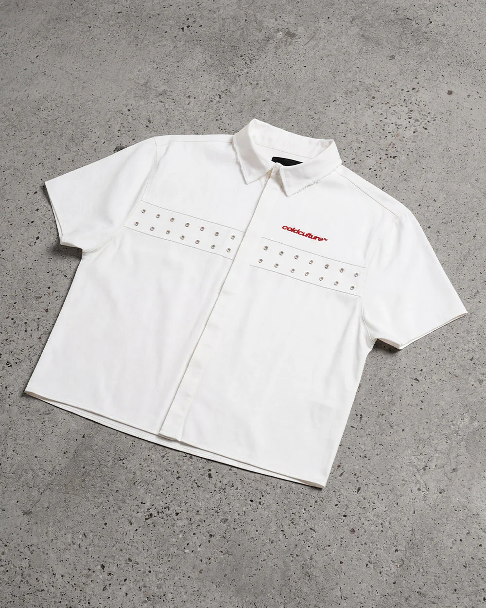 EYELET SHIRT OFF WHITE - Image 12