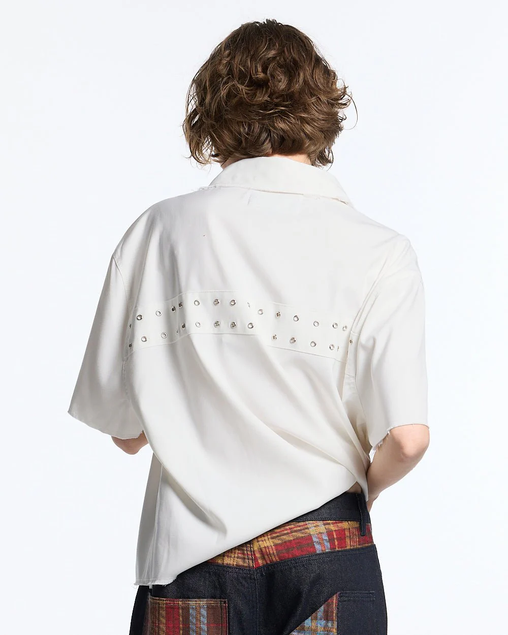 EYELET SHIRT OFF WHITE - Image 9