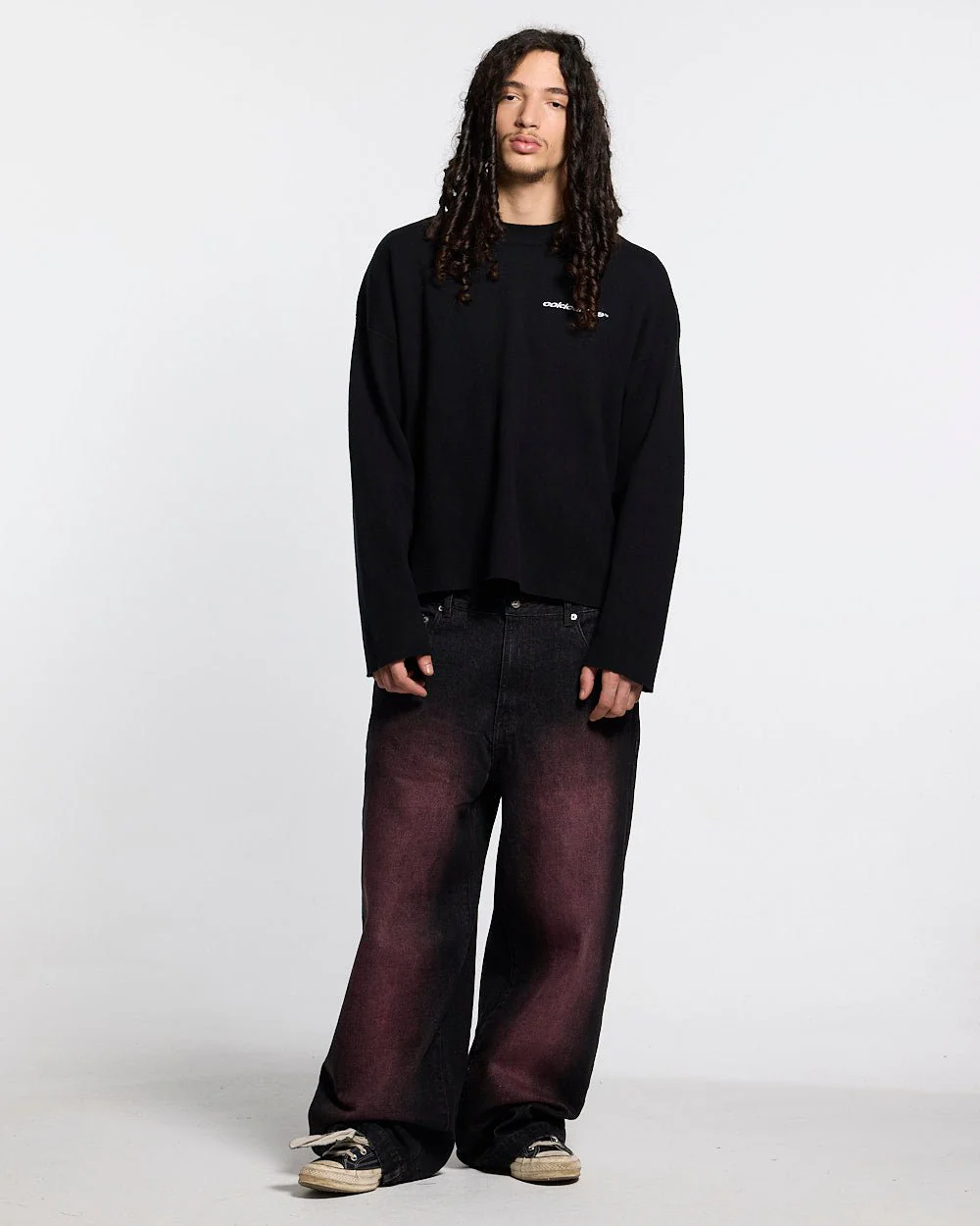 FURRY SCRIPT KNIT BLACK - Image 4