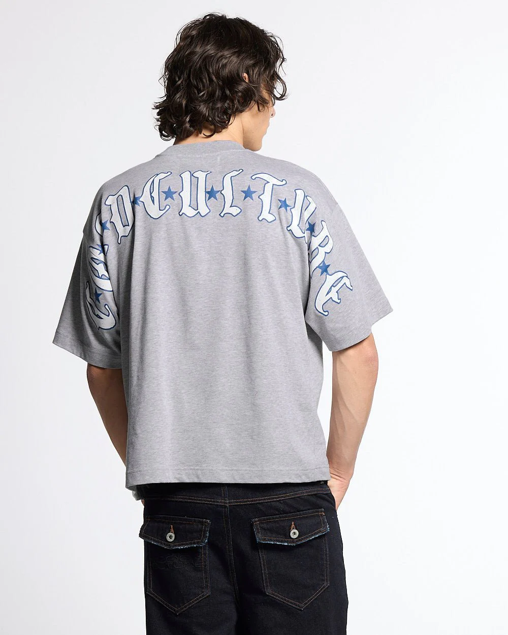 GOTHIC CURVED TEE GREY - Image 2