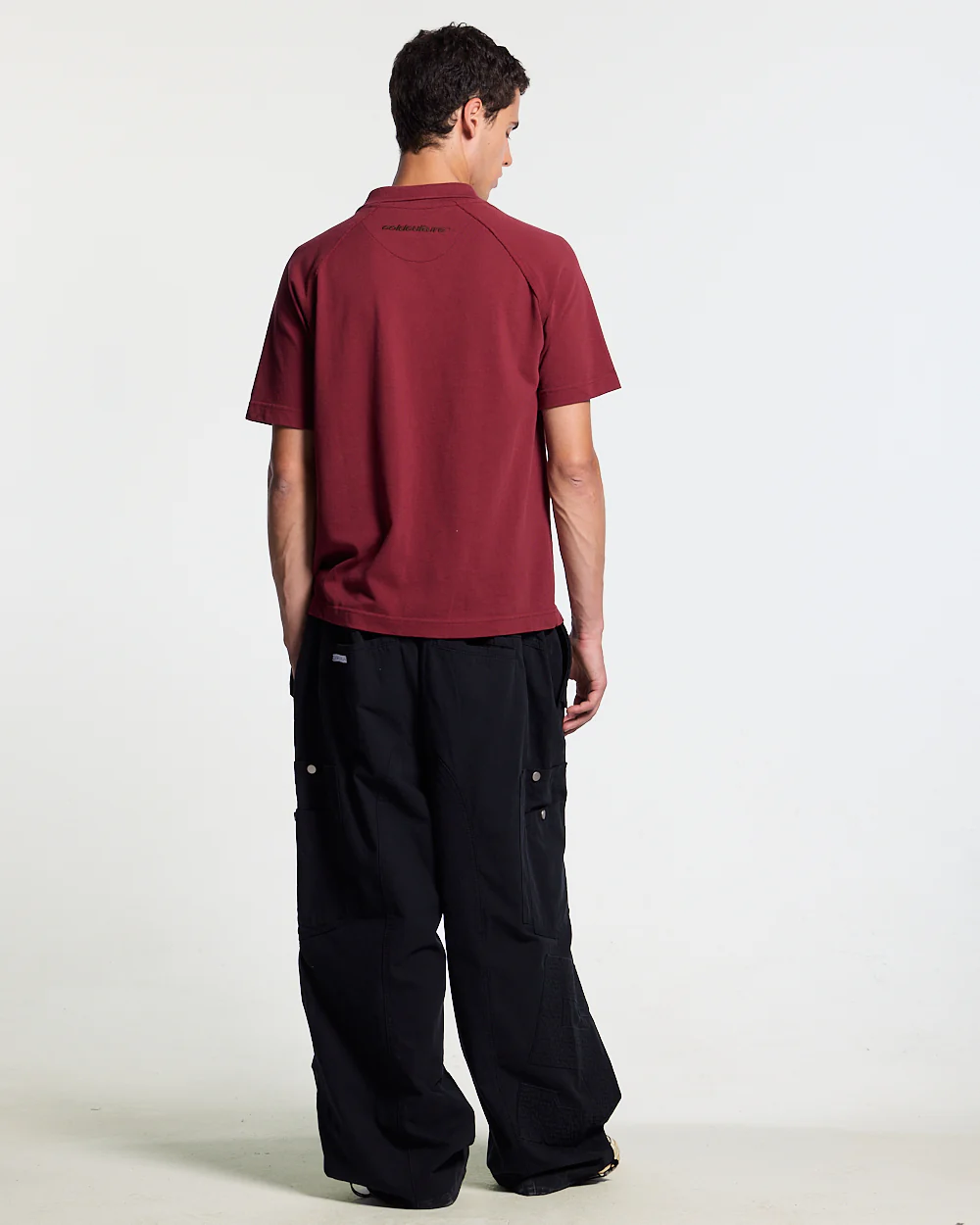 GOTHIC DISTRESSED POLO BURGUNDY - Image 5