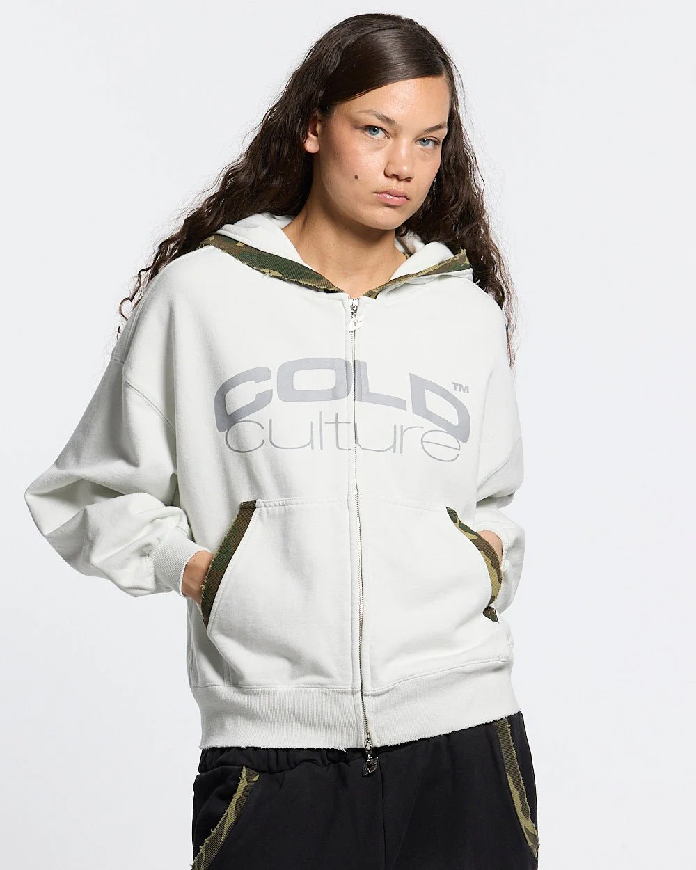 GREY OPS ZIP HOODIE LIGHT GREY - Image 10