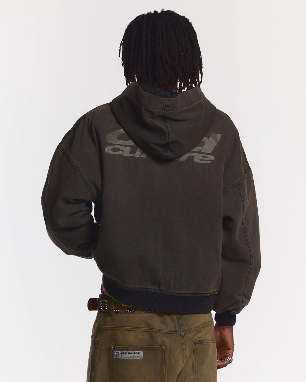 HARPER JACKET FADED DARK BROWN DENIM - Image 3