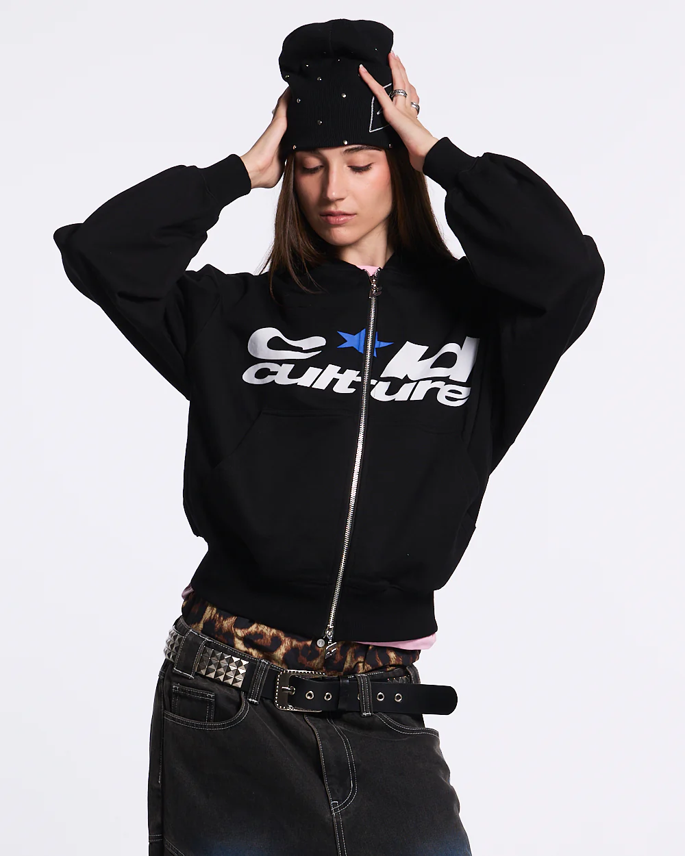 HARPER ZIP HOODIE BLACK - Image 5