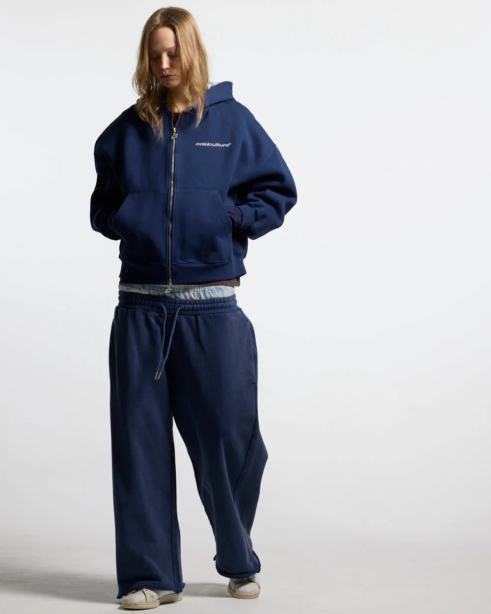 HIDE AND SEEK ZIP HOODIE NAVY - Image 5