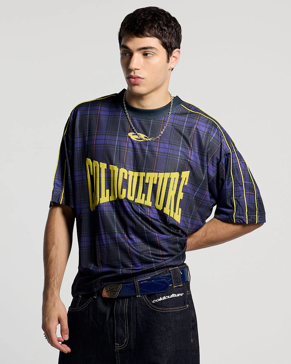HIGHLANDS PLAID TEE DARK BLUE - Image 2