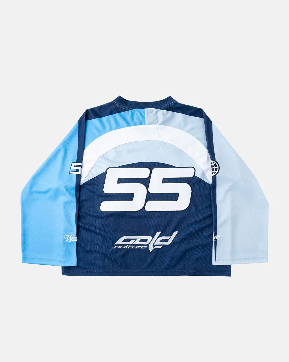 HOCKEY PLAYER LONGSLEEVE TEE NAVY/GLOSS BLUE - Image 3