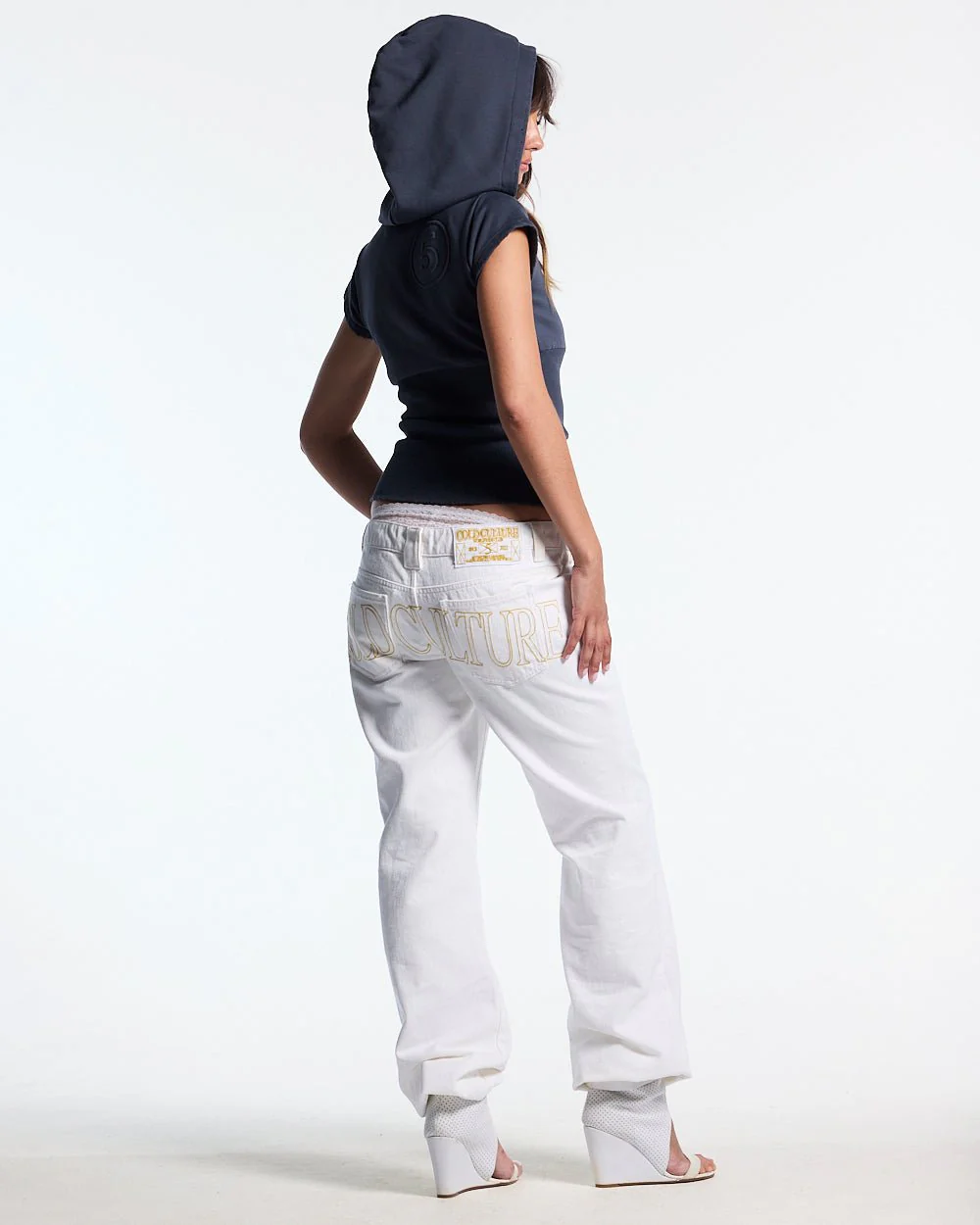 HOODED BABY ZIP TEE DARK GREY - Image 6