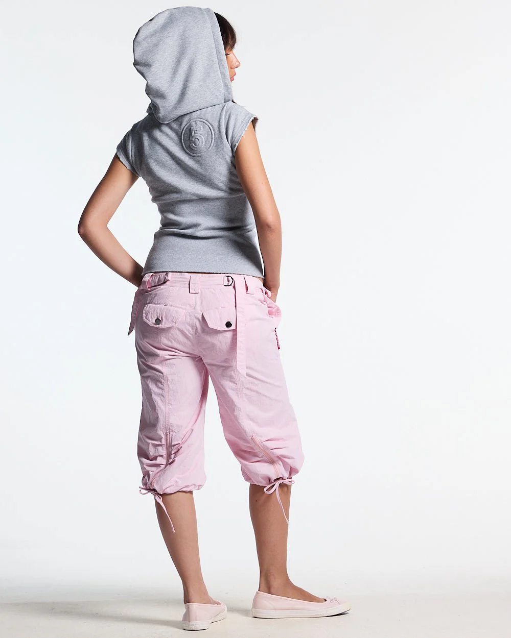 HOODED BABY ZIP TEE HEATHER GREY - Image 6
