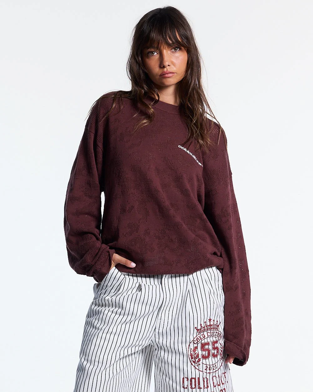 HURRACAINE LONGSLEEVE KNIT BROWN - Image 9