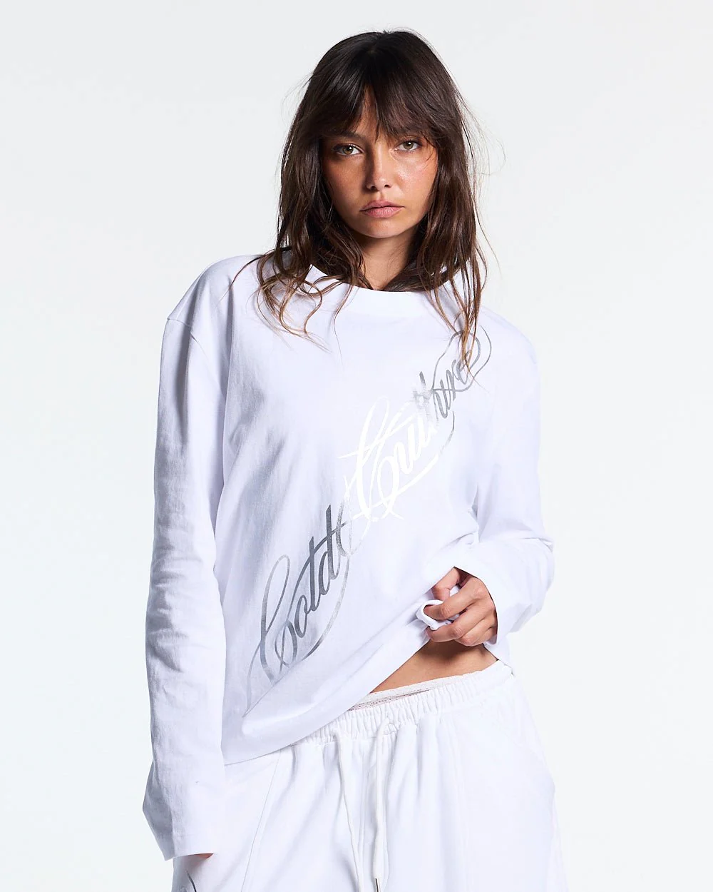 ICON LONGSLEEVE TEE WHITE - Image 4